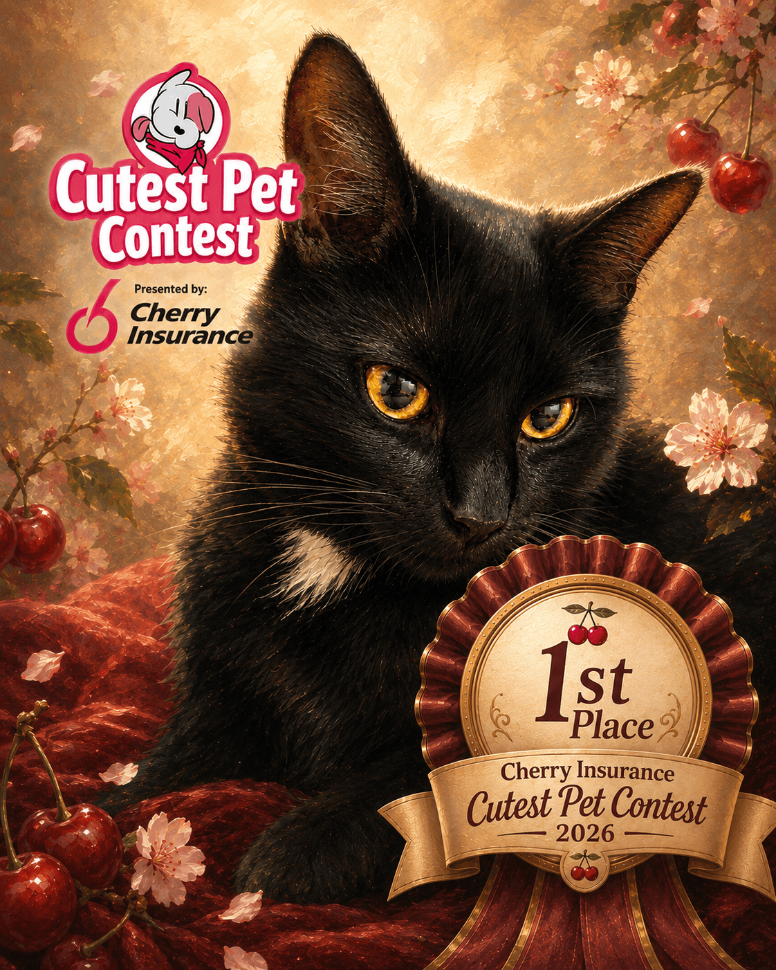 Ace, 1st Place in the 2026 Cherry Insurance Cutest Pet Contest